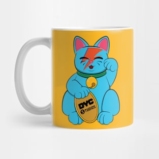 Maneki Neko - Lucky Cat - Blue Mug